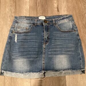 Gogo Jeans Denim Skirt, Size 11, Color Blue